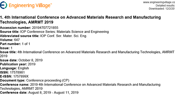 【2021-7-15】第六届先进材料与制造技术国际会议（AMRMT 2021）
