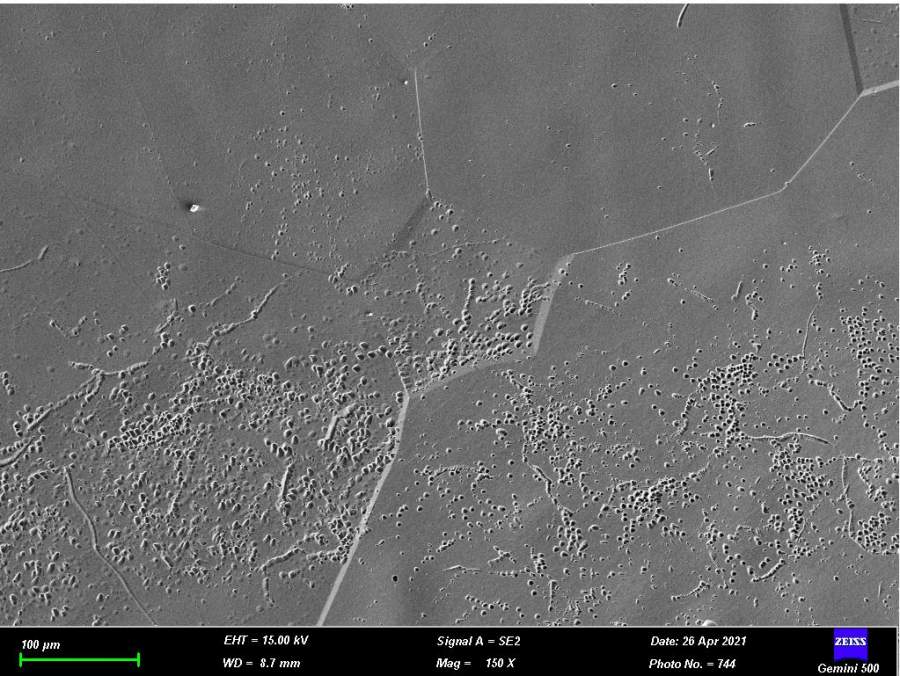 钛合金金相腐蚀黑点点