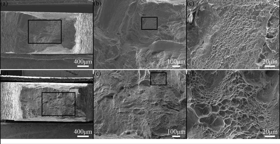 钛合金拉伸断口形貌分析